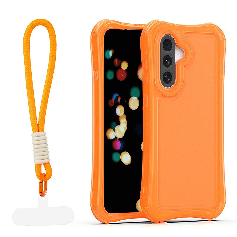 Safepop case with strap for Samsung Galaxy A57 5G orange