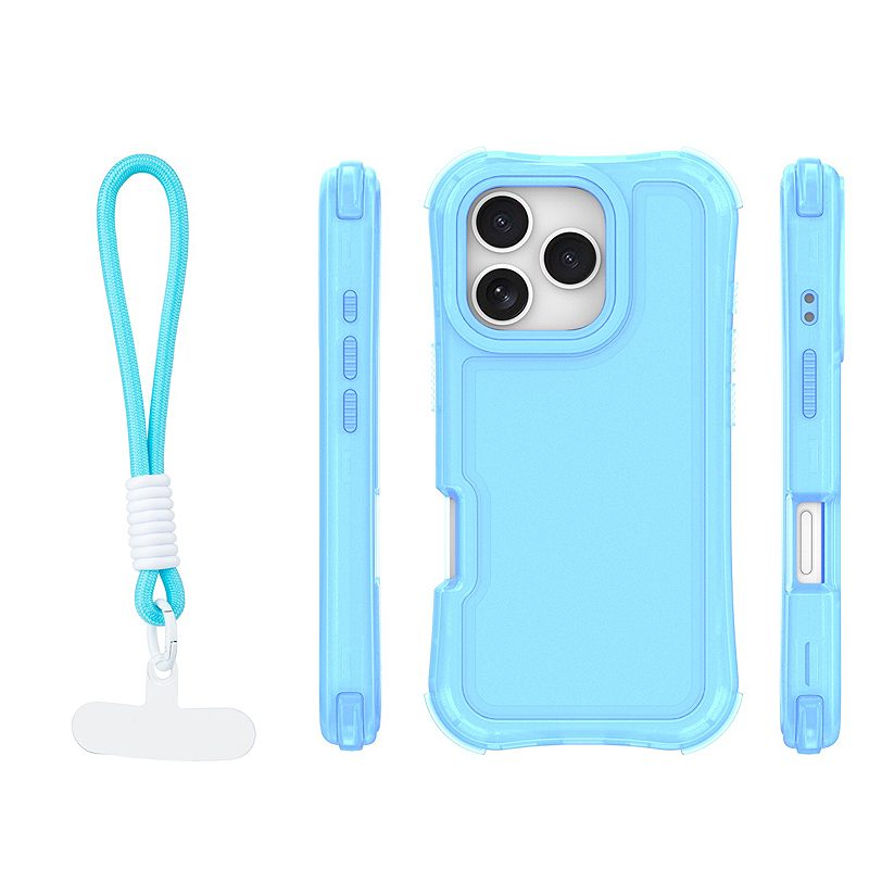Safepop case with strap for iPhone 16 Pro Max 6,9" blue - Billede 2