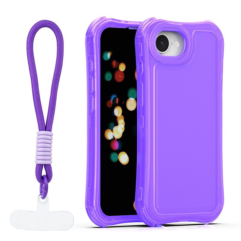 Safepop case with strap for iPhone 16e / 17e purple