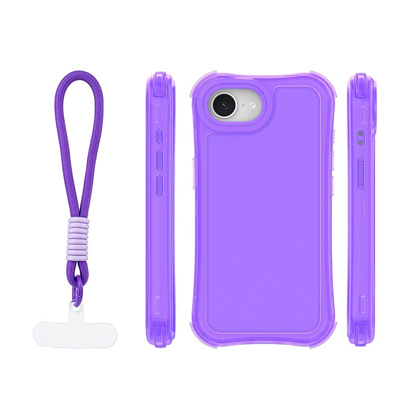 Safepop case with strap for iPhone 16e / 17e purple - Billede 2