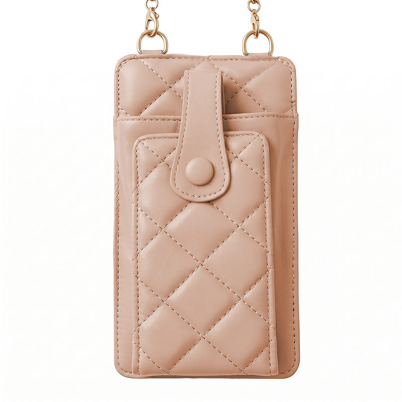 QUILTED PHONE BAG 19*10,5*2CM PINK