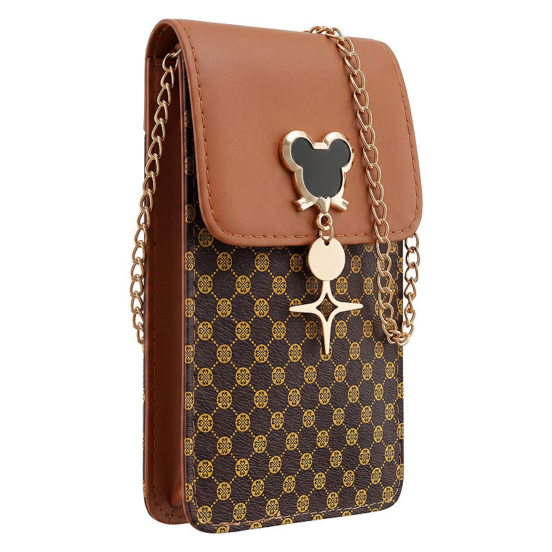 PHONE BAG MOUSE 19*12*2 CM BROWN - Billede 2