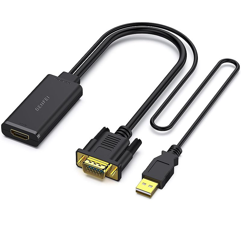 BENFEI adapter VGA to HDMI 1080P with audio black