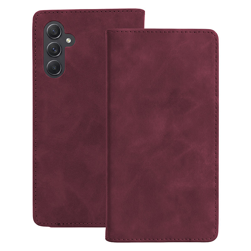 Smart Suede case for Samsung Galaxy A34 maroon