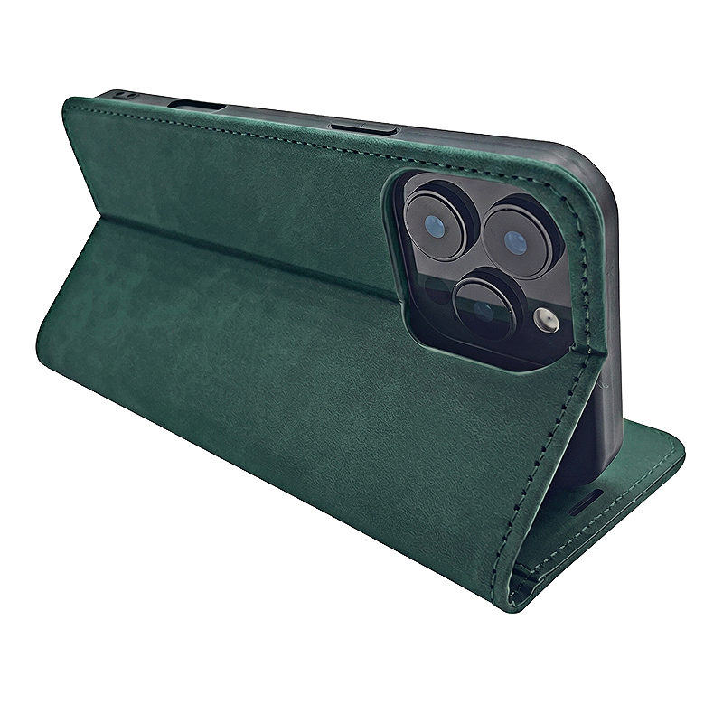 Smart Suede case for iPhone 15 6,1" green - Billede 5