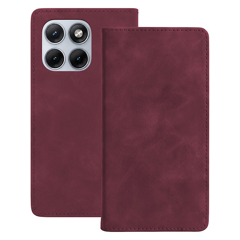 Smart Suede case for Motorola Edge 70 Fusion maroon