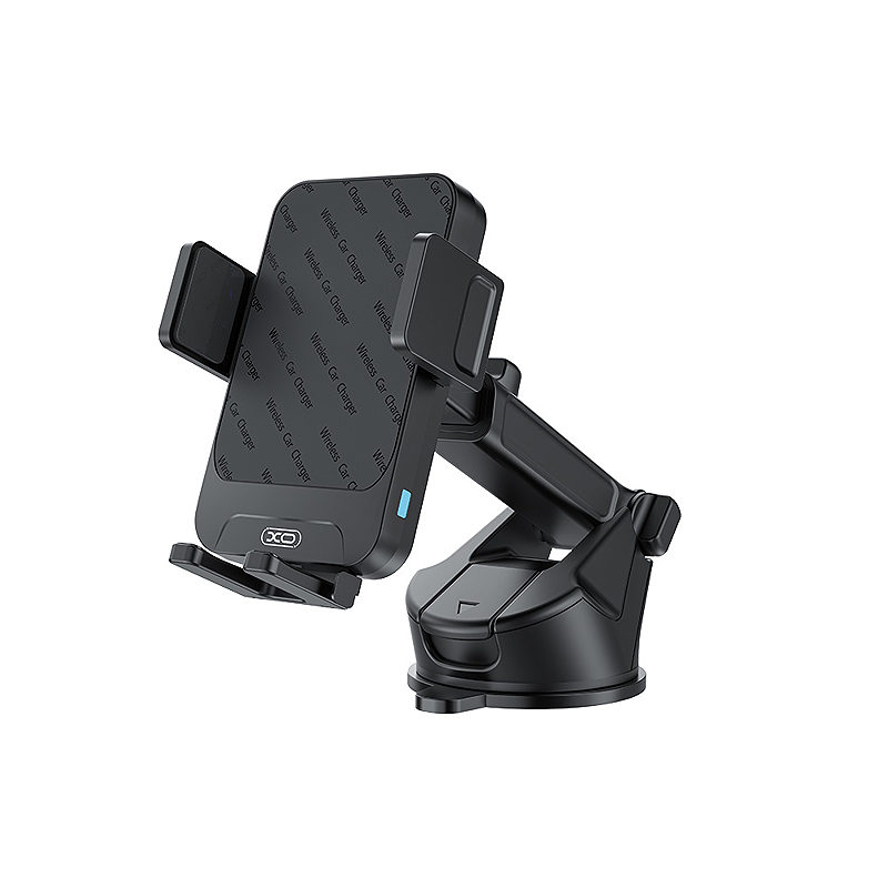 XO car holder WX043 with wireless inductive charger black 15W with suction cup