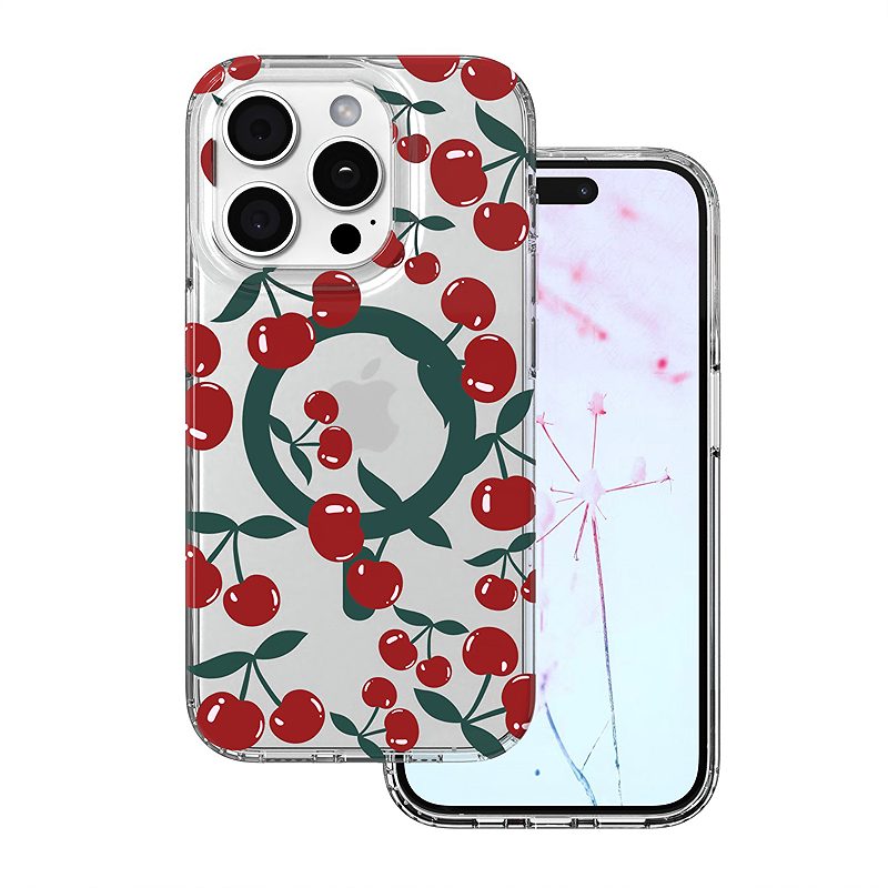 Cherry Mag case for iPhone 15 Pro 6,1" transparent