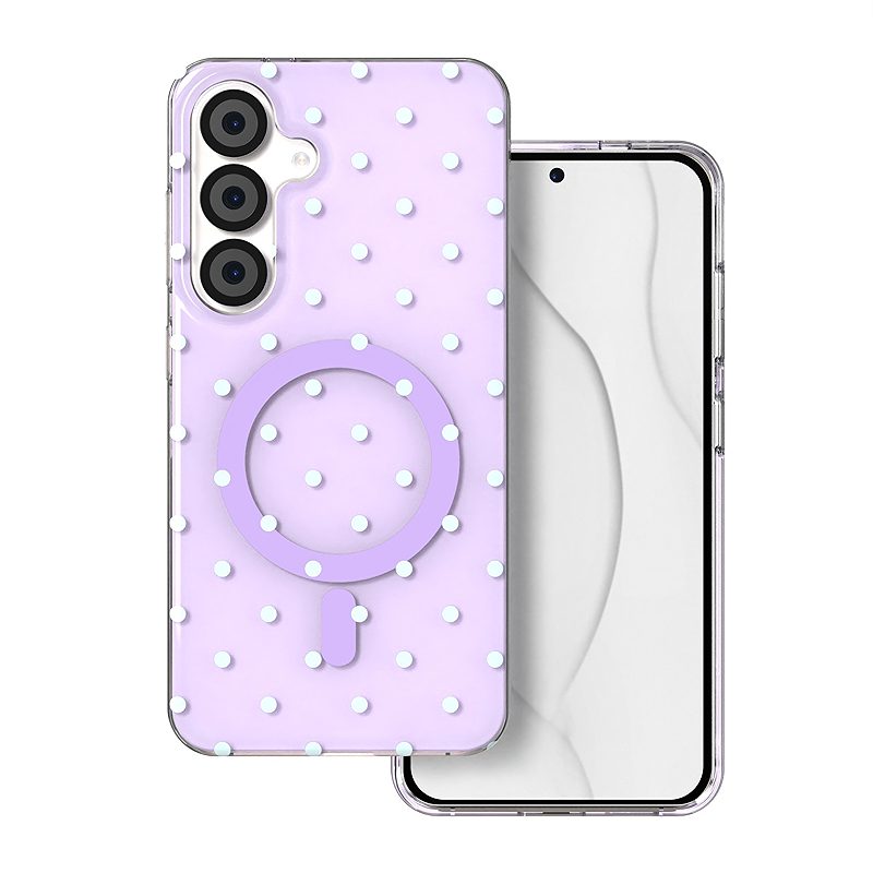 Bubble Dots Mag case for Samsung S24 / S25  purple