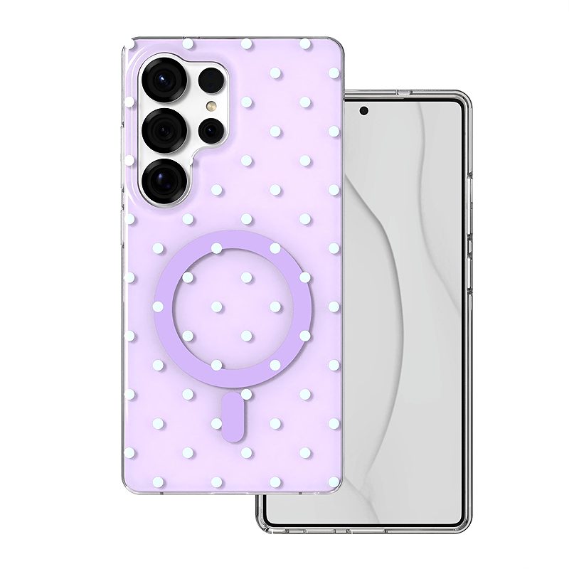 Bubble Dots Mag case for Samsung S25 Ultra purple
