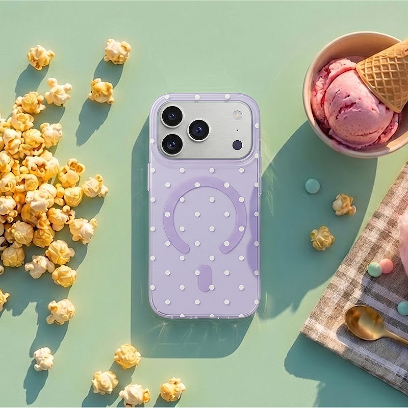 Bubble Dots Mag case for Samsung S25 Ultra purple - Billede 5