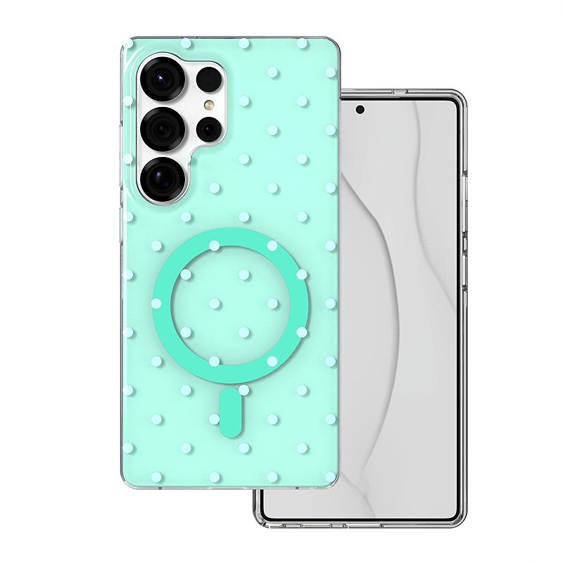 Bubble Dots Mag case for Samsung S25 Ultra green