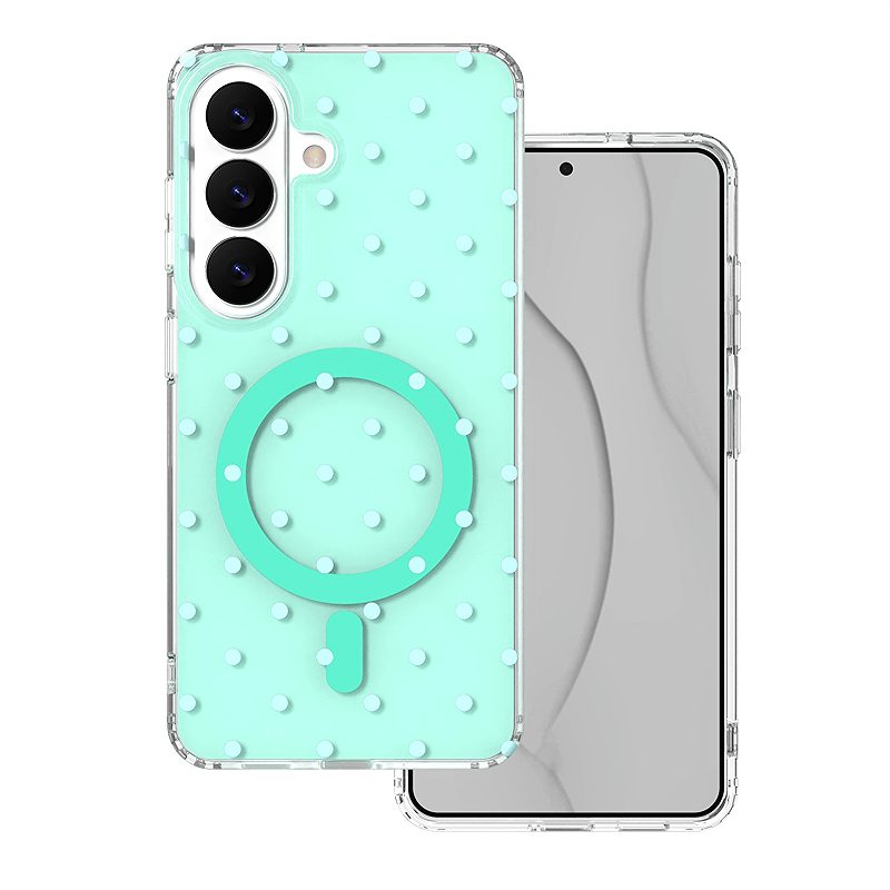 Bubble Dots Mag case for Samsung S26 green