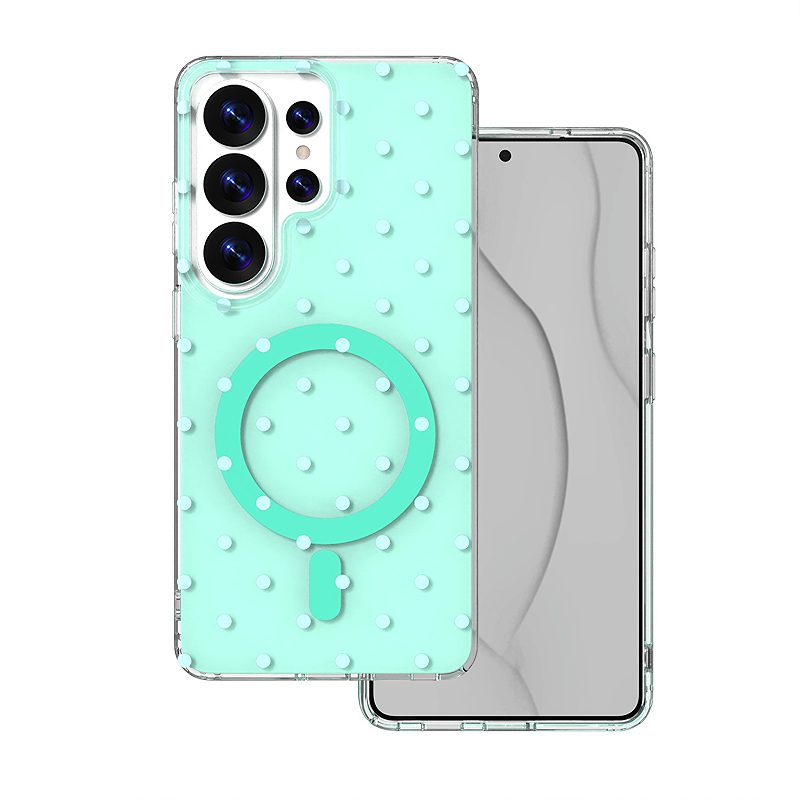 Bubble Dots Mag case for Samsung S26 Ultra green