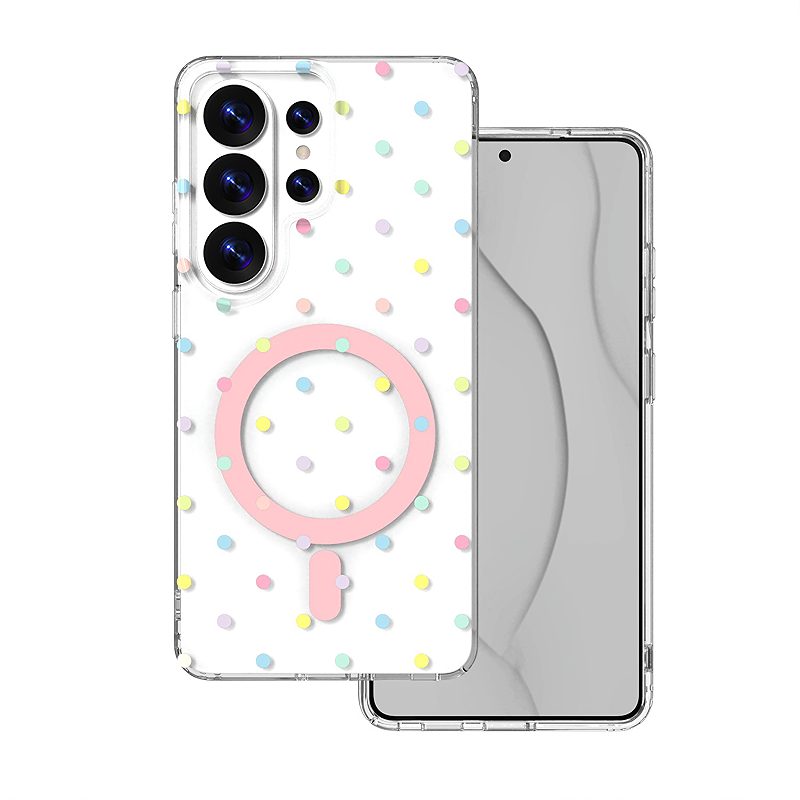 Bubble Dots Mag case for Samsung S26 Ultra white