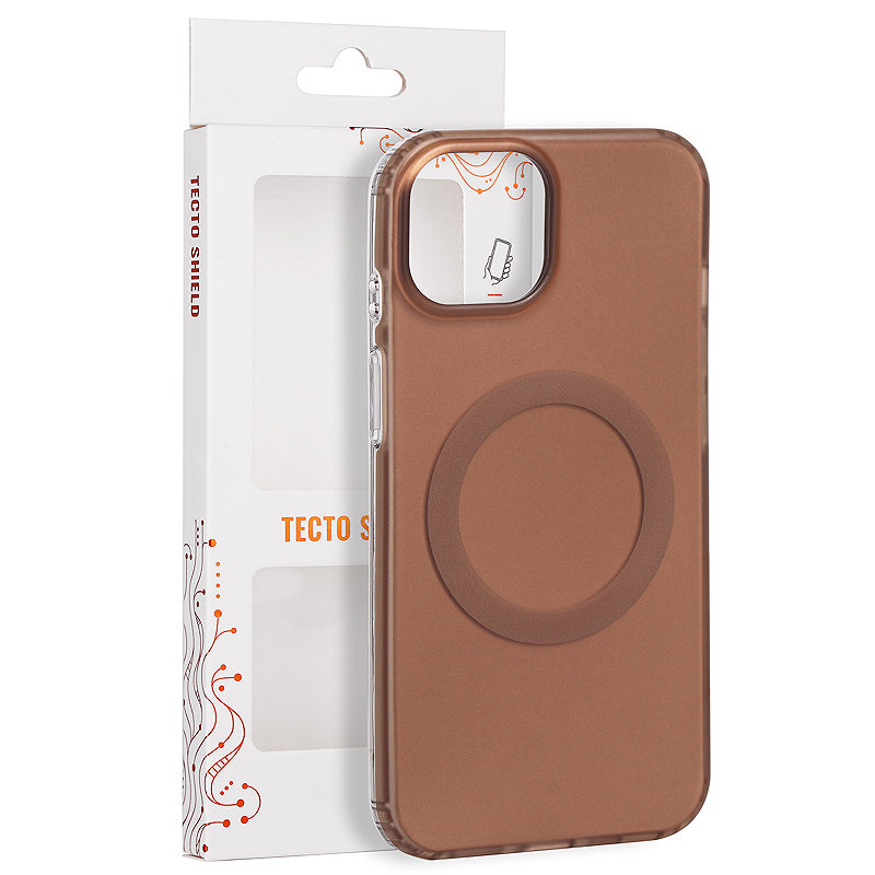Tecto Shield Mistiq Mag case for iPhone 13 / 14 6,1" brown