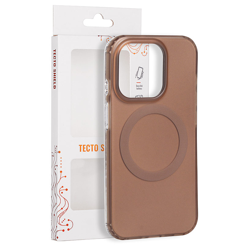 Tecto Shield Mistiq Mag case for iPhone 15 Pro 6,1" brown