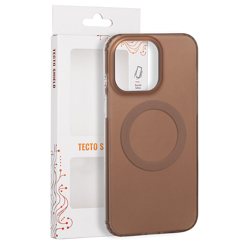 Tecto Shield Mistiq Mag case for iPhone 15 Pro Max 6,7" brown