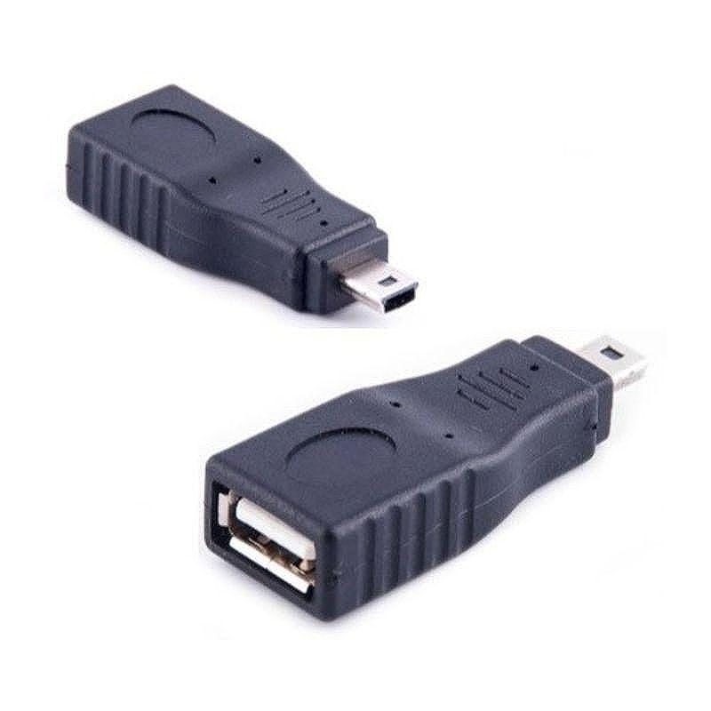 Adapter, USB/F - USB/M mini