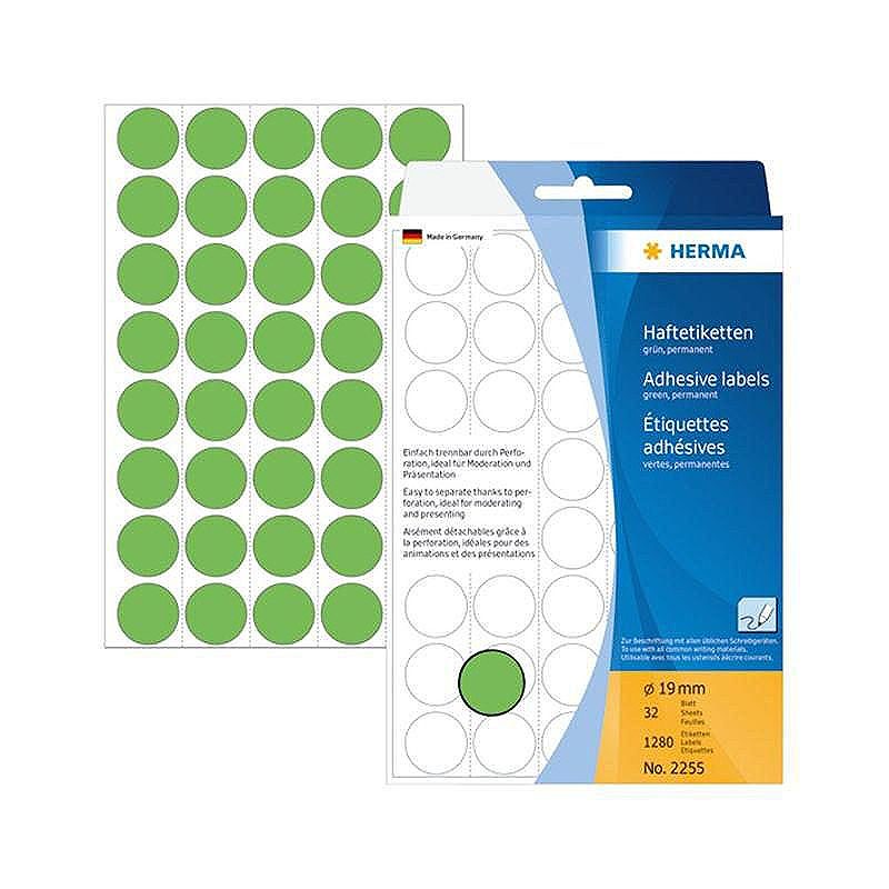 HERMA Multi-purpose labels ø19 Grøn