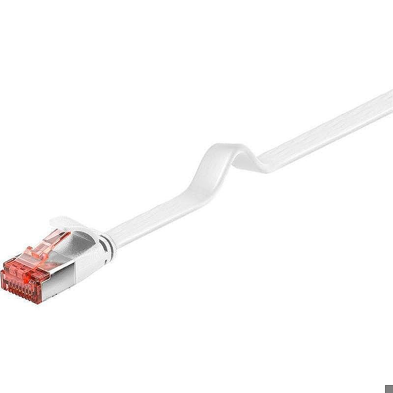Patchkabel Cat6 FTP flad hvid 5m
