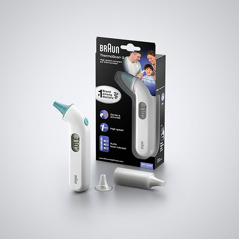 Braun ThermoScan 3 Kontakt Hvid Øre - Billede 5