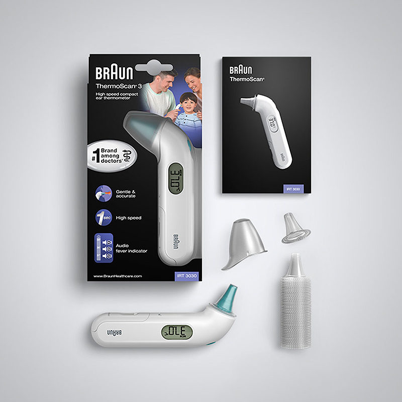 Braun ThermoScan 3 Kontakt Hvid Øre - Billede 7