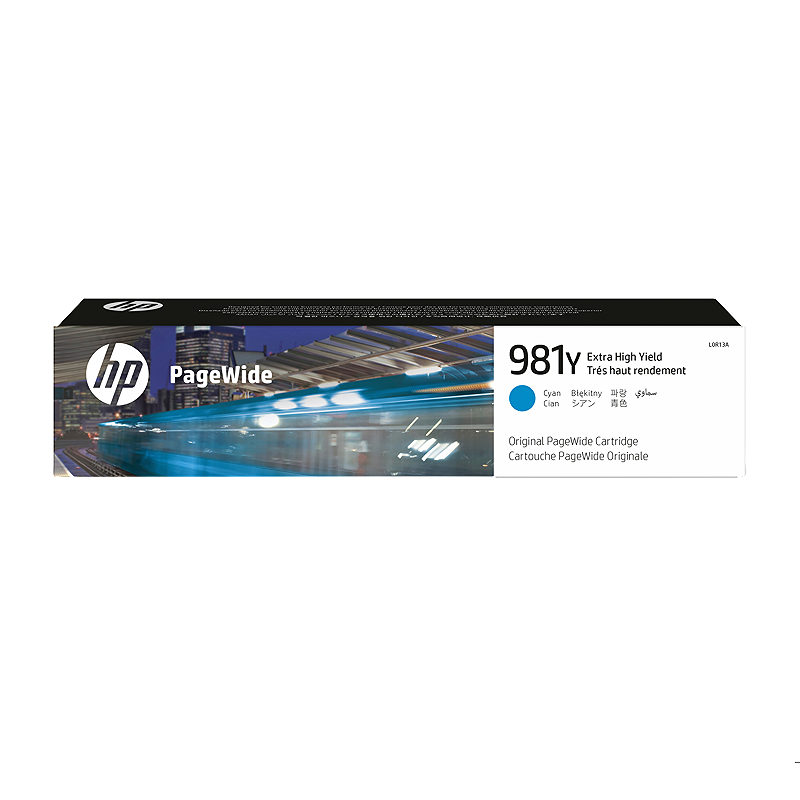 HP Original 981Y PageWide-patron med ekstra høj kapacitet, cyan