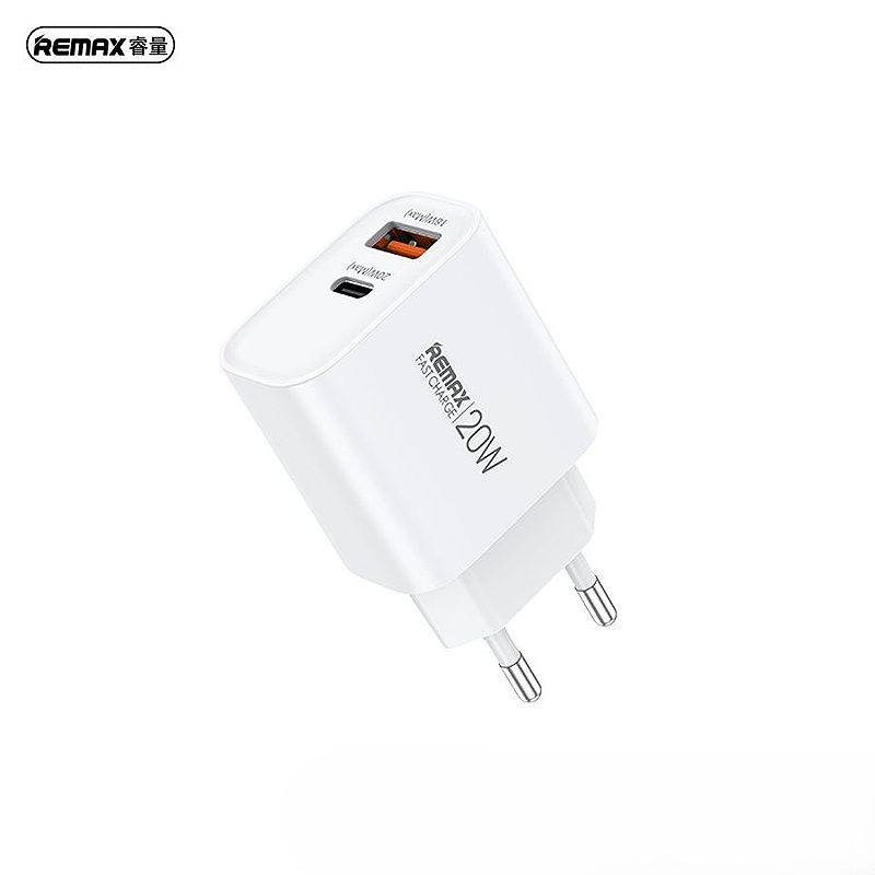 REMAX KIDDY SIERIES 20W WALL CHARGER RP-U120 USB/USB-C WHITE