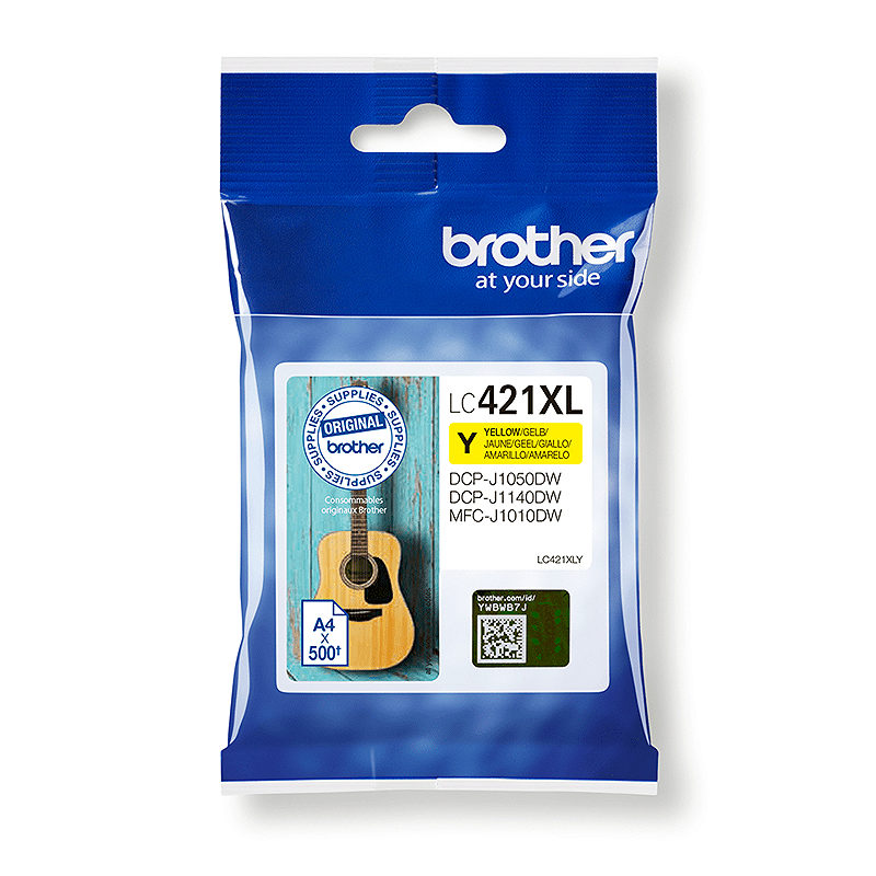 Brother LC-421XLY blækpatron 1 stk Original Højt (XL) udbytte Gul