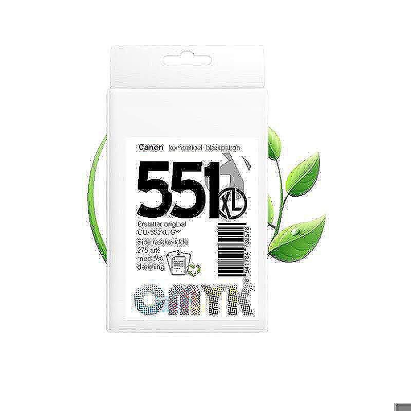 Canon CLI 551 GY blæk CMYK