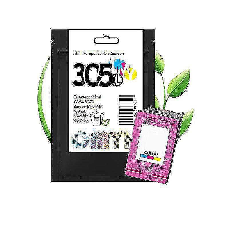 HP 305XL CMY blæk CMYK