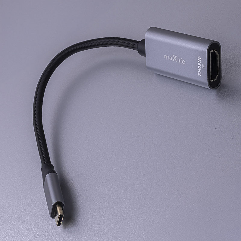 Maxlife adapter MXHC-01 HDMI - USB-C 4K 60HZ black - Billede 4