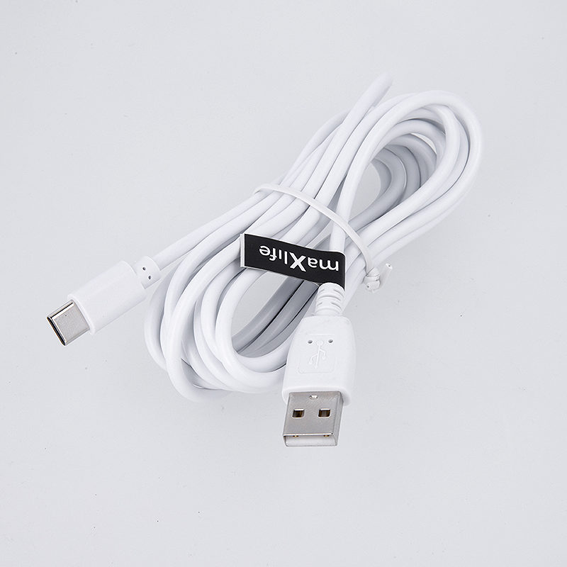 Maxlife cable USB - USB-C 3,0 m 2A white - Billede 3