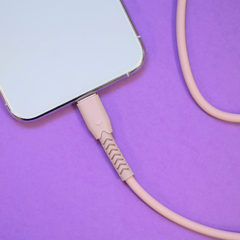 Maxlife MXUC-04 cable USB - USB-C 1,0 m 3A pink - Billede 3