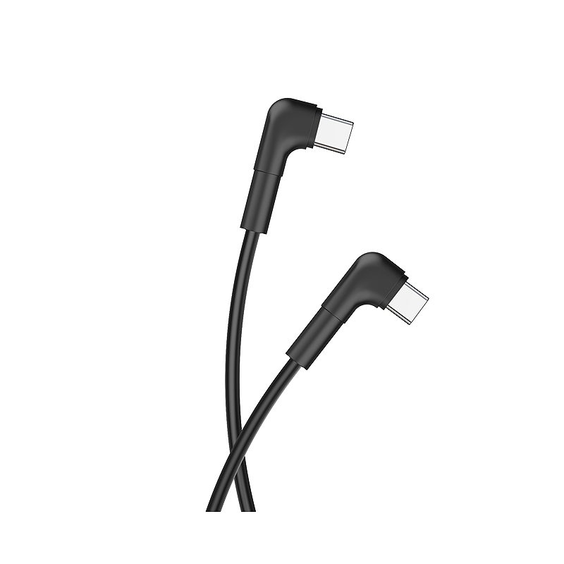 Maxlife MXUC-09 angle cable USB-C - USB-C 1,0 m 60W black - Billede 2