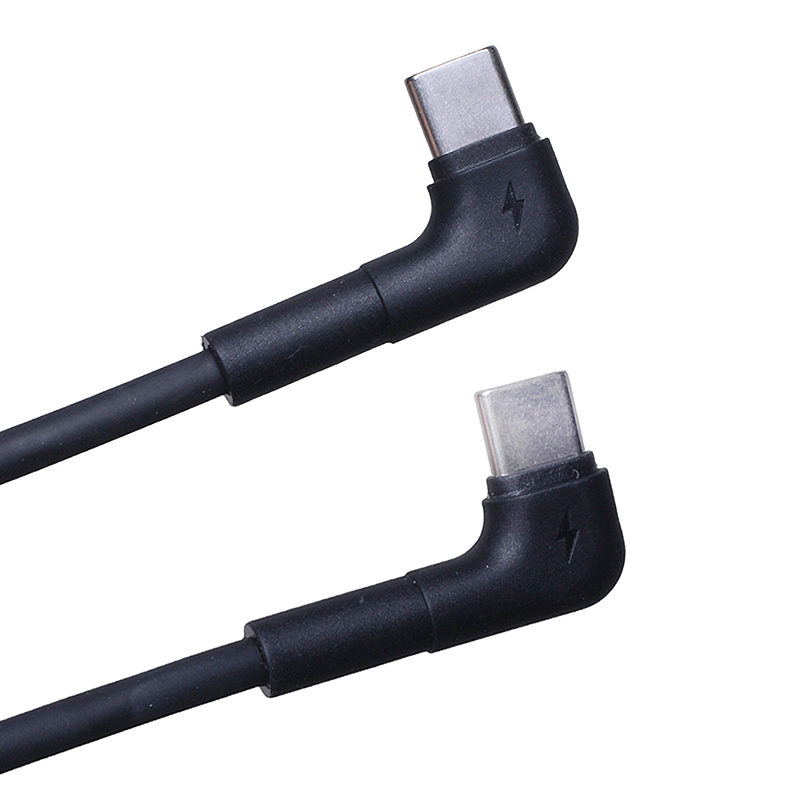 Maxlife MXUC-09 angle cable USB-C - USB-C 1,0 m 60W black - Billede 3