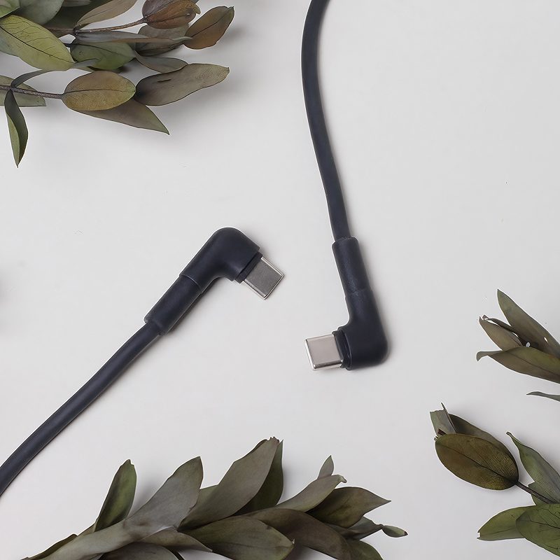 Maxlife MXUC-09 angle cable USB-C - USB-C 1,0 m 60W black - Billede 4