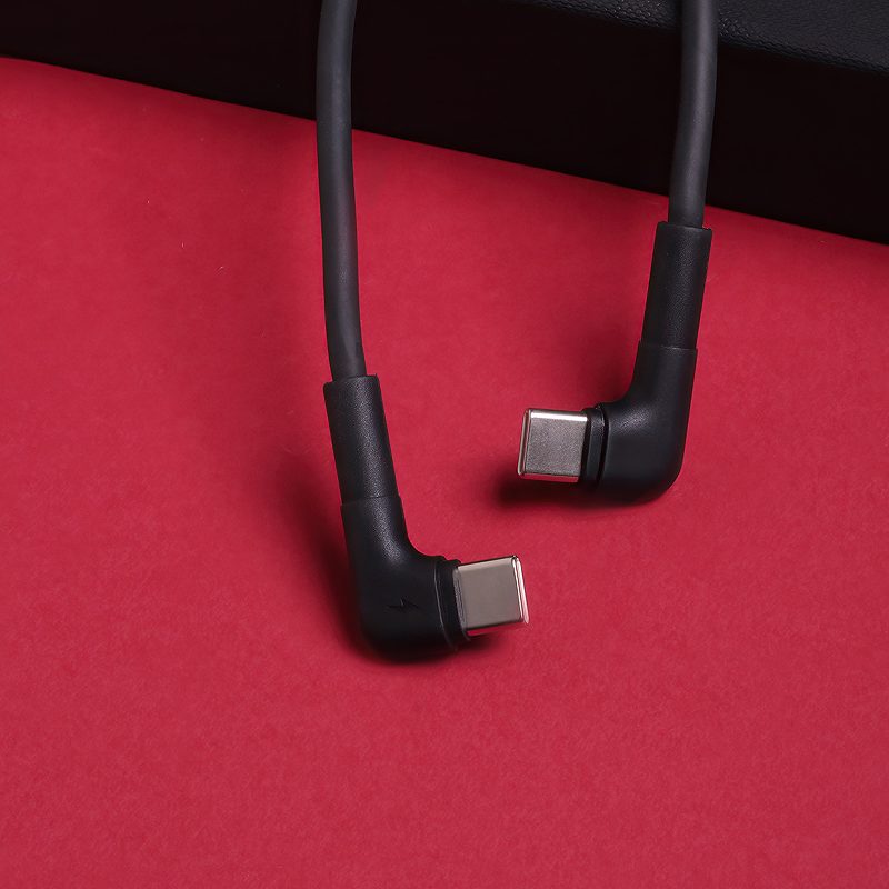 Maxlife MXUC-09 angle cable USB-C - USB-C 1,0 m 60W black - Billede 5