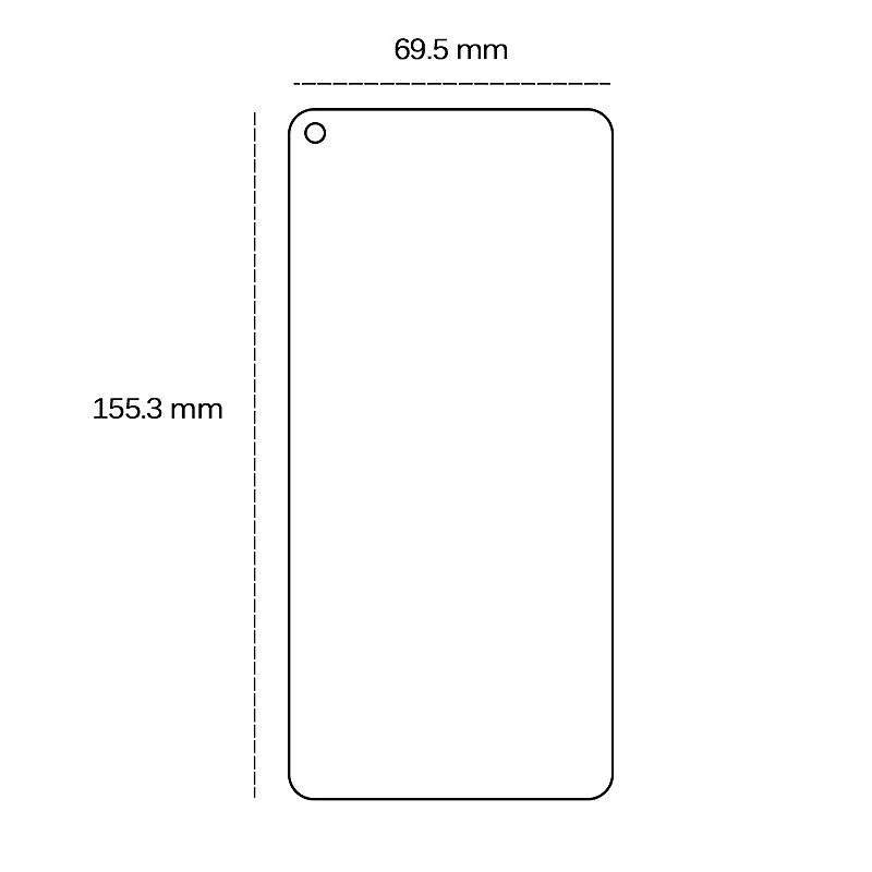 Tempered glass 2,5D for Realme 8 5G - Billede 2