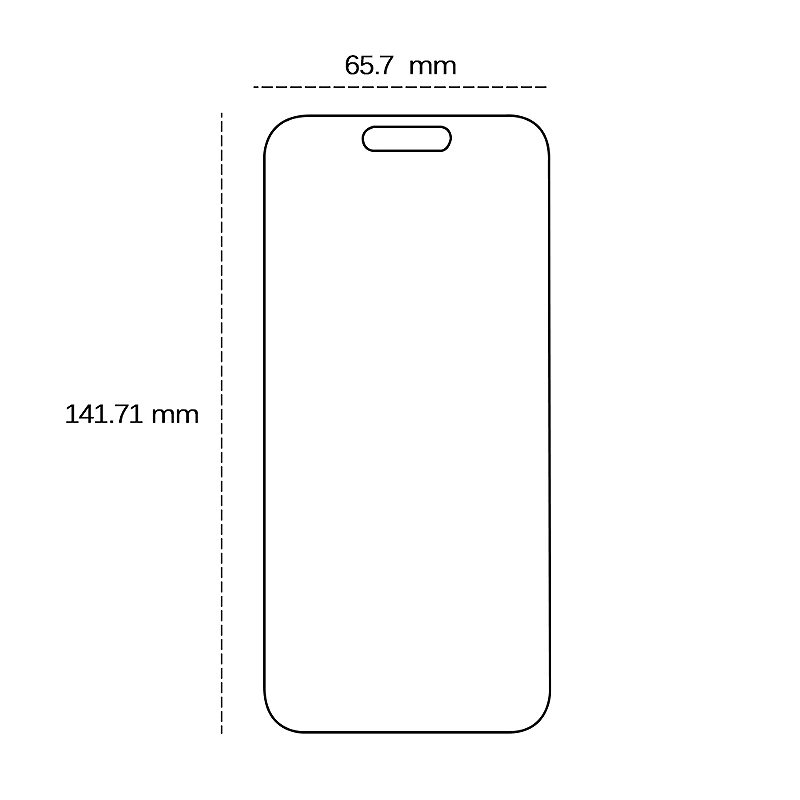 Tempered glass 2,5D for iPhone 15 Pro 6,1" - Billede 2