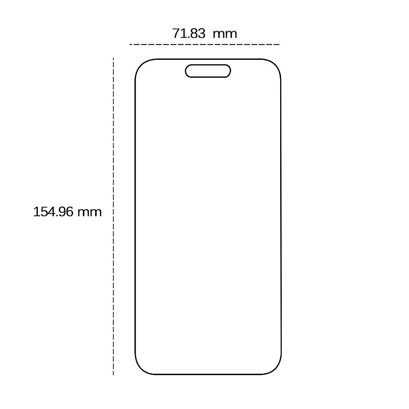 Tempered glass 2,5D for iPhone 15 Pro Max 6,7" - Billede 2