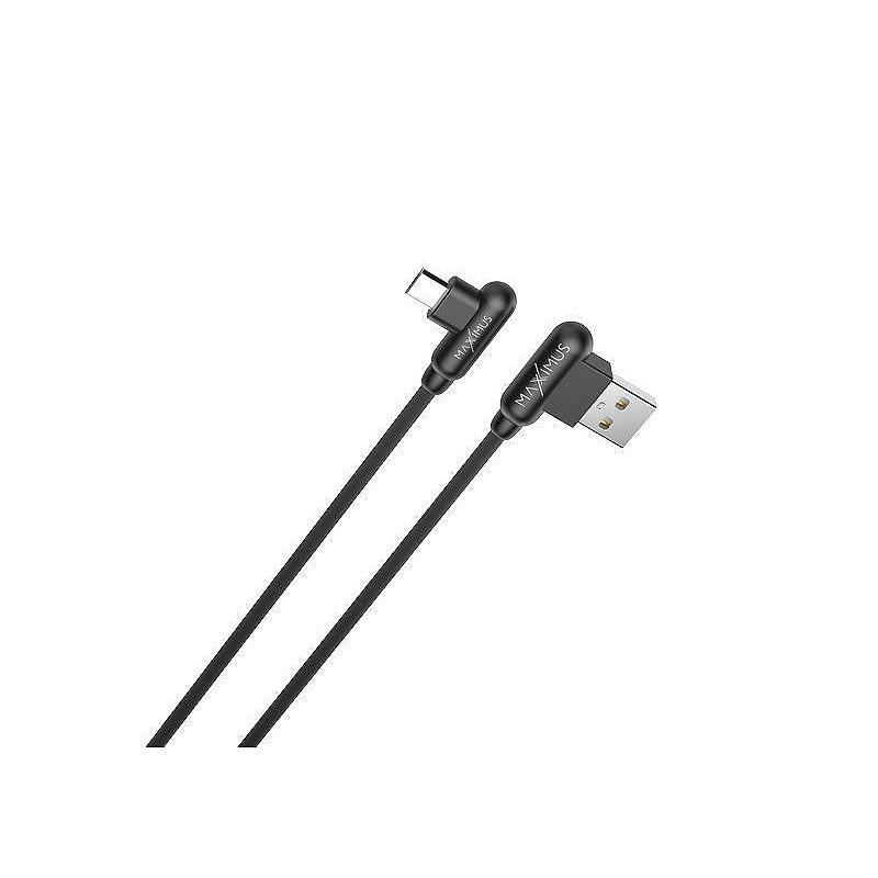 CABLE MX CORNER FAST CHARGE MICRO USB 2.4A/1M/ BLACK ANGULAR - Billede 2