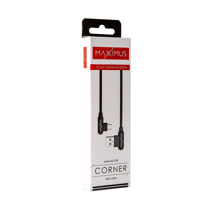 CABLE MX CORNER FAST CHARGE MICRO USB 2.4A/1M/ BLACK ANGULAR - Billede 3