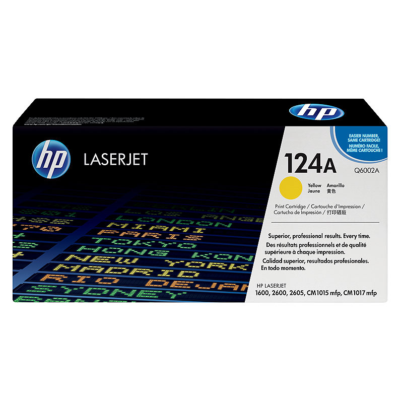 HP Original 124A LaserJet-tonerpatron, gul