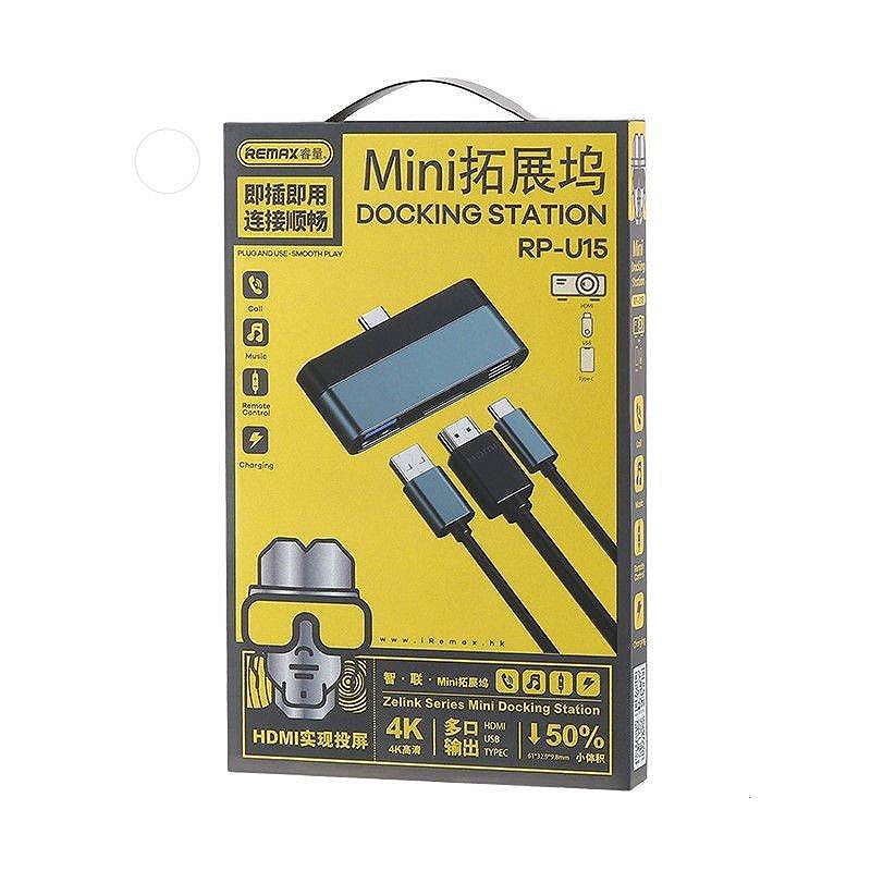 DIVIDER REMAX HDMI/USB/USB-C 4K RP-U15 - Billede 3