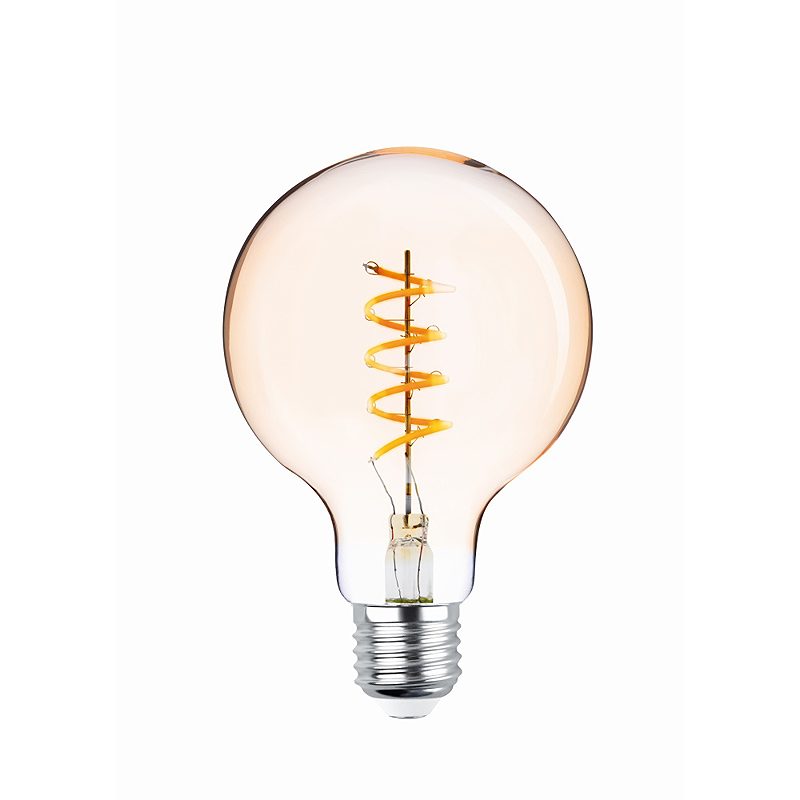 LED Bulb Filament E27 G95 4W 230V 2000K 250lm SF gold Forever Light - Billede 2