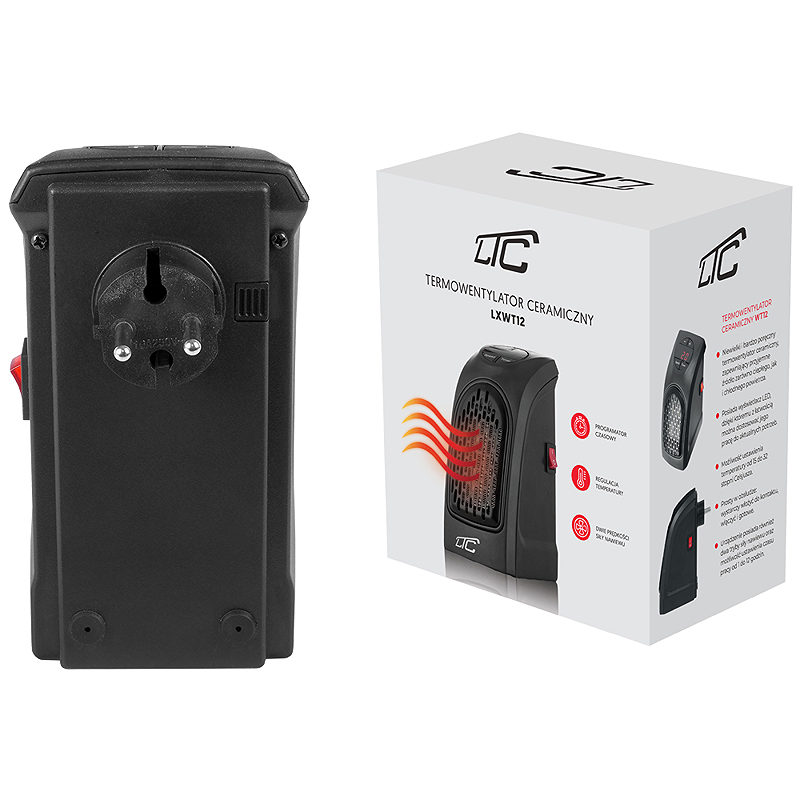 Black heater LTC 400W/230V with ceramic heating element - Billede 3