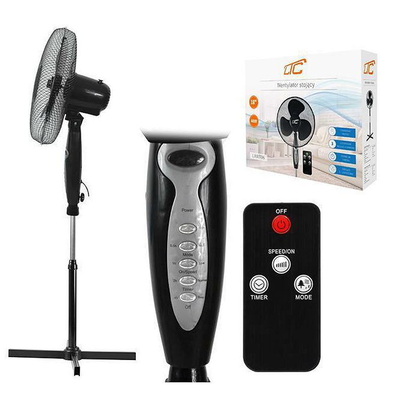 Standing Fan WT06 40W 16" black 3 modes with remote control HQ - Billede 2