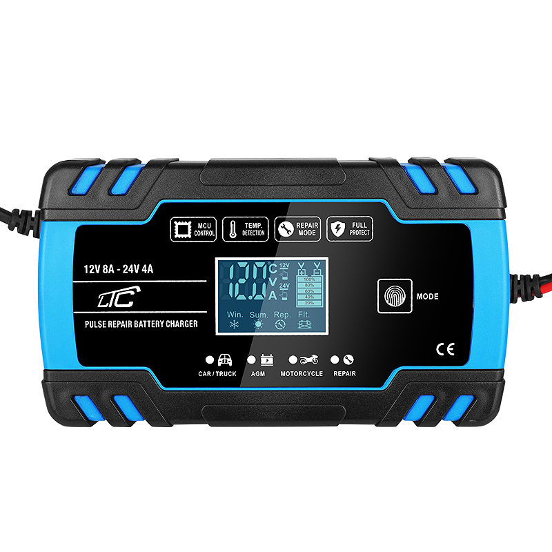 Automatic charger, microprocessor rectifier LTC 12V 8A - 24V 4A blue - Billede 2